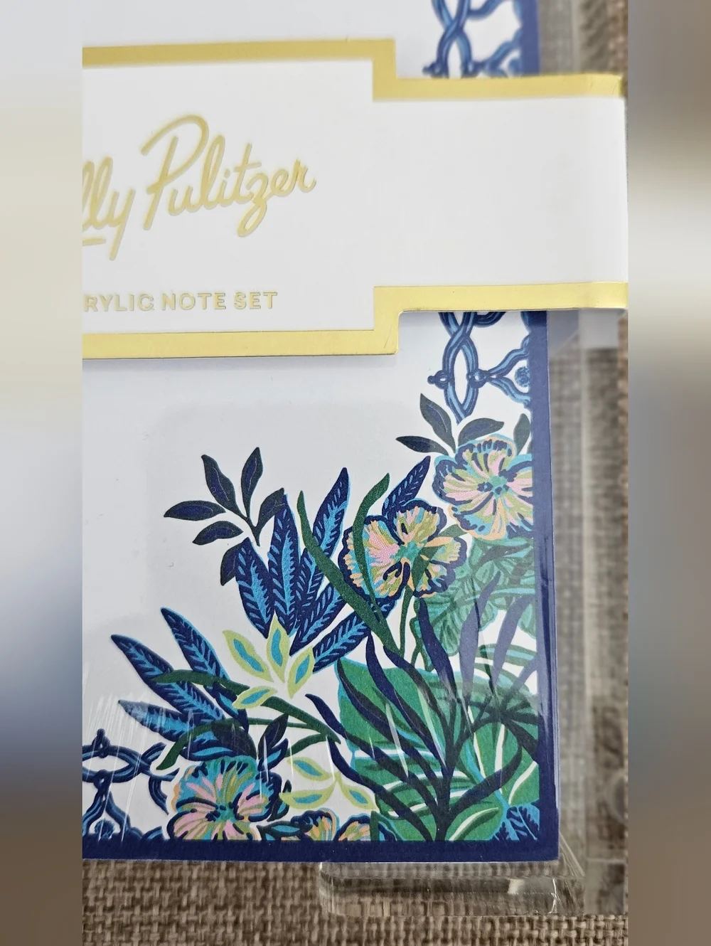 Lilly Pulitzer Acrylic Note Set The Hottest Spot NWT